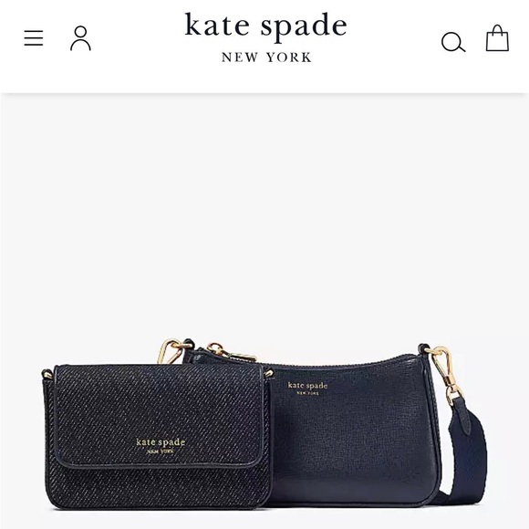 Kate Spade Morgan Denim Double Up Crossbody - Picture 2 of 9